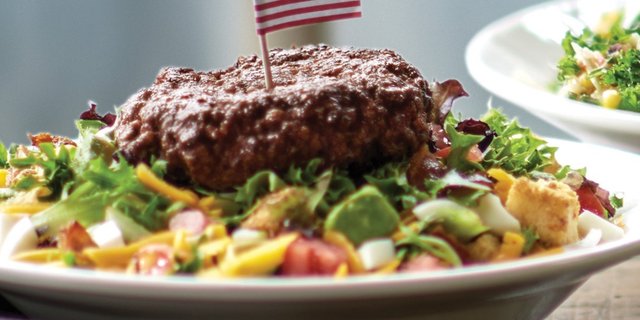 Big Sky Grilled Salad w/ Bison Burger
