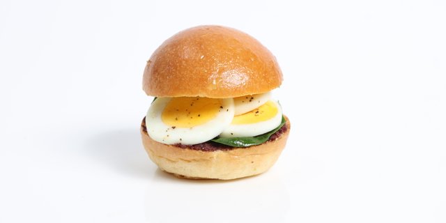 Mini Egg, Kalamata & Gruyère Sandwich