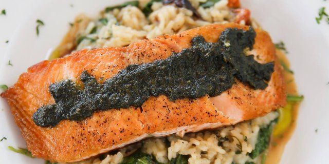 Seared Scottish Salmon & Risotto