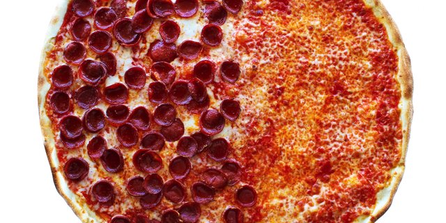 Half Cheese & Half Pepperoni Pizza