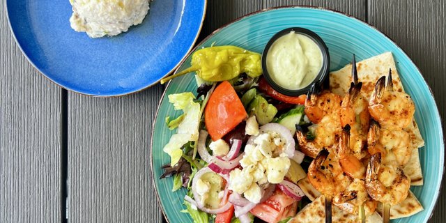 Shrimp Souvlaki Combo