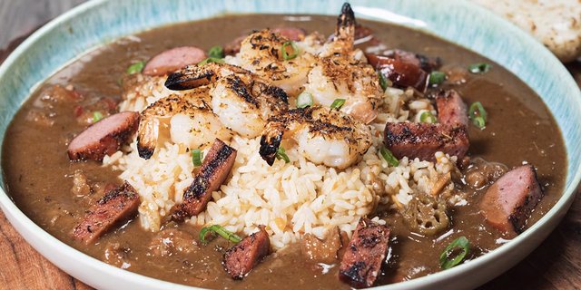 Blackened Shrimp & Sausage Gumbo
