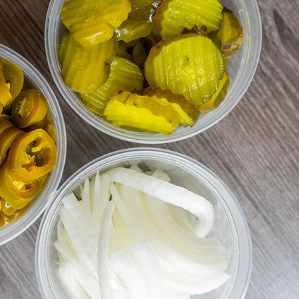 Jalapeños, Pickles & Onions