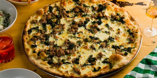 Gluten-Free Sausage & Broccoli Rabe Pizza