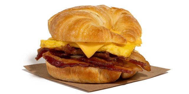 Breakfast Egg, Cheese & Meat Croissant Sandwiches
