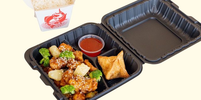 Gluten-Free Sesame Chicken Tso Lunch Box