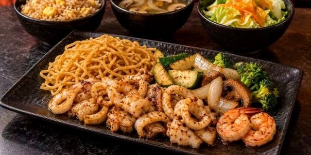 Chicken & Squid Hibachi Combination
