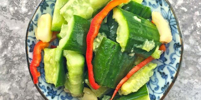 Smashed Cucumbers