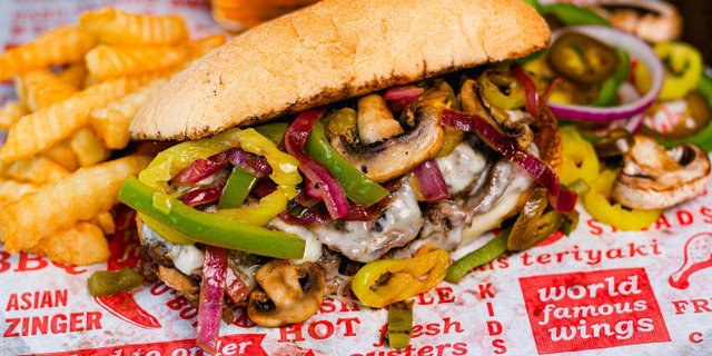 Beef Philly Cheesesteak Bar