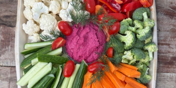 Beet Hummus Crudité