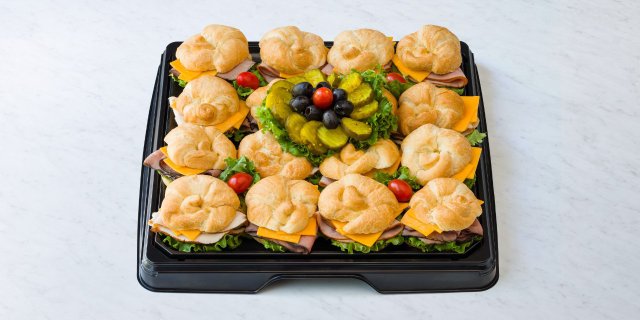 Mini Croissant Sandwich Snack Square Tray