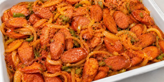 Sosis Bandari (Sauteed Sausage) Persian Sandwich