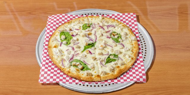 Chicken Alfredo Thin Crust Pizza