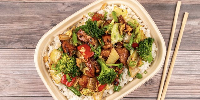 Soy Garlic Chicken Rice Bowl