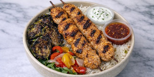 Grilled Chicken Skewer Bowl