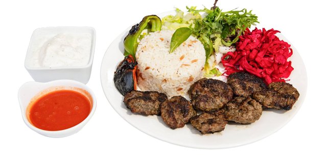 Grilled Kofte Kebab Platter
