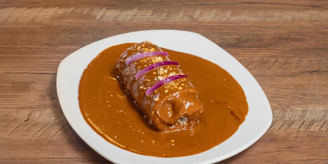 Vegetariano Con Mole Burrito