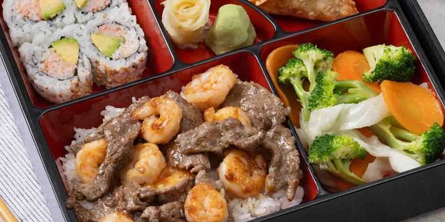 Beef Shrimp Bento