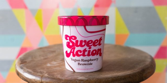 Vegan Raspberry Brownie Ice Cream Tub