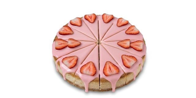 Whole Strawberry Shine Cheesecake