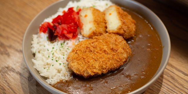 Pumpkin Croquette Curry Rice Bowl