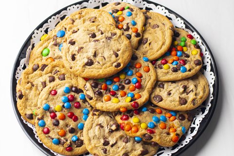 Soft-Baked Chocolate Chip & M&M Cookie Tray