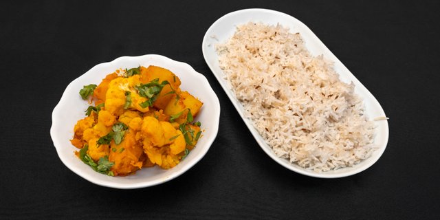 Vegan Aloo Subzi (Potato Entrée) of the Day