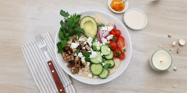 Santorini-Style Organic Rice Bowl Bar