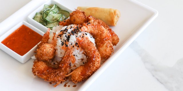 Coconut Shrimp Bento Box
