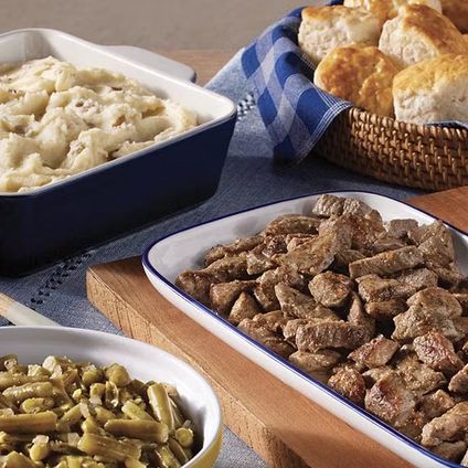 Sirloin Steak Tips Buffet w/ Three Sides
