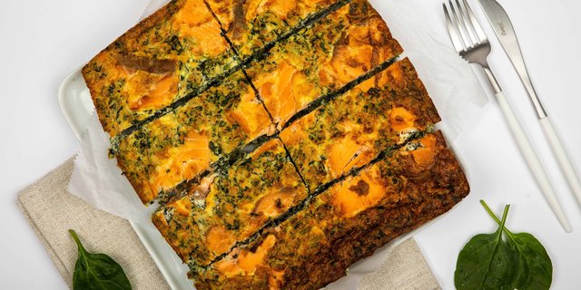 Spinach & Smoked Salmon Quiche