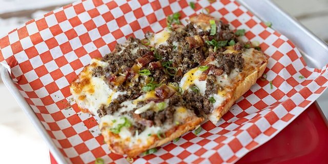 Bacon Cheeseburger French Bread Pizza