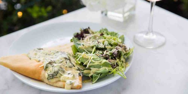 Gluten-Free Chicken Florentine Crepe