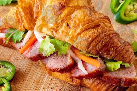 Croissant Grilled Pork Sandwich