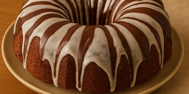 Marble Vanilla Chocolate Bundt Cake