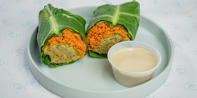 Collard Falafel Wrap
