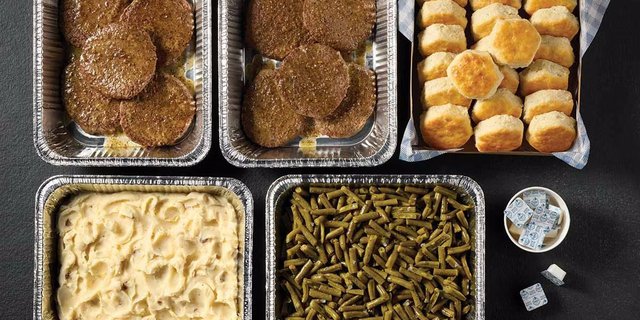Hamburger Steak Buffet w/ Three Sides