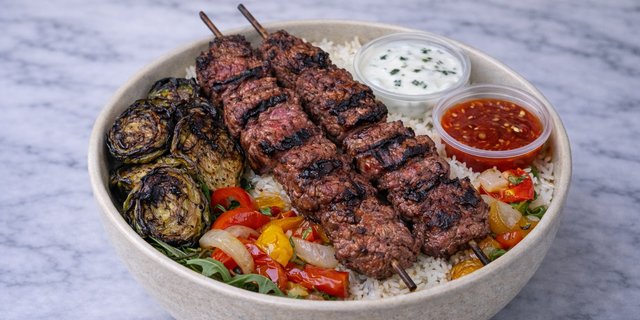 Grilled Beef Skewer Bowl