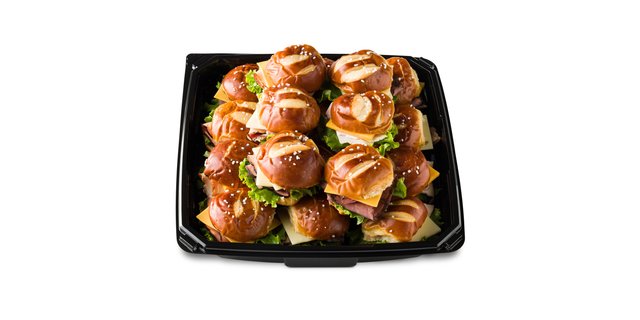 Pretzel Slider Snack Square Tray