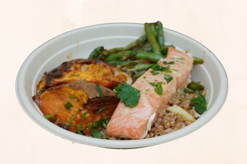 Roasted Salmon Garden Bowl