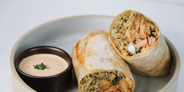 Coconut Chicken Curry Burrito