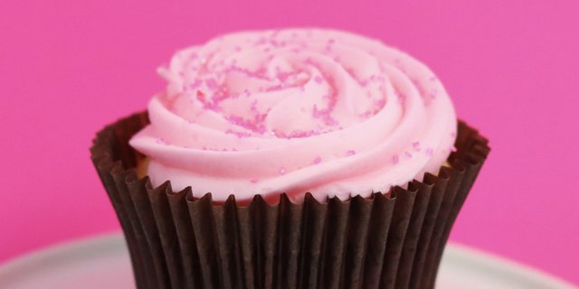 Large Pink Vanilla Cupcakes