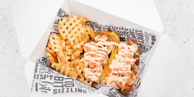 Salmon Plantain Taco W/ Fries