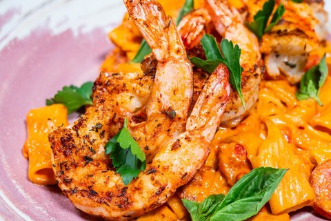 Blackened Shrimp Rigatoni