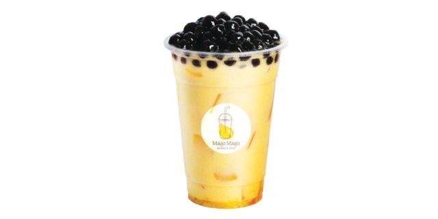 Mango Milk Tea w/ Boba