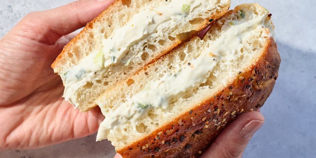 "Everything" Focaccia w/ Scallion Cream Cheese