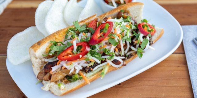 Grilled Pork Banh Mi Sandwich