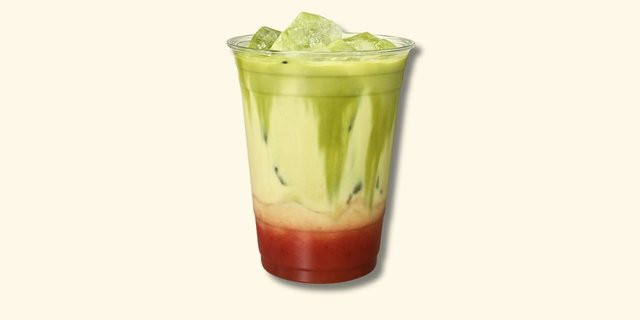 Iced Strawberry Matcha Latte