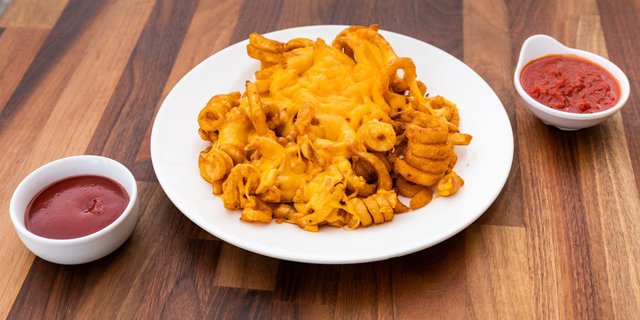 Curly Fries w/ Cheese