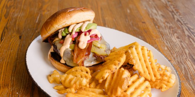 Green Chile Bacon Burger